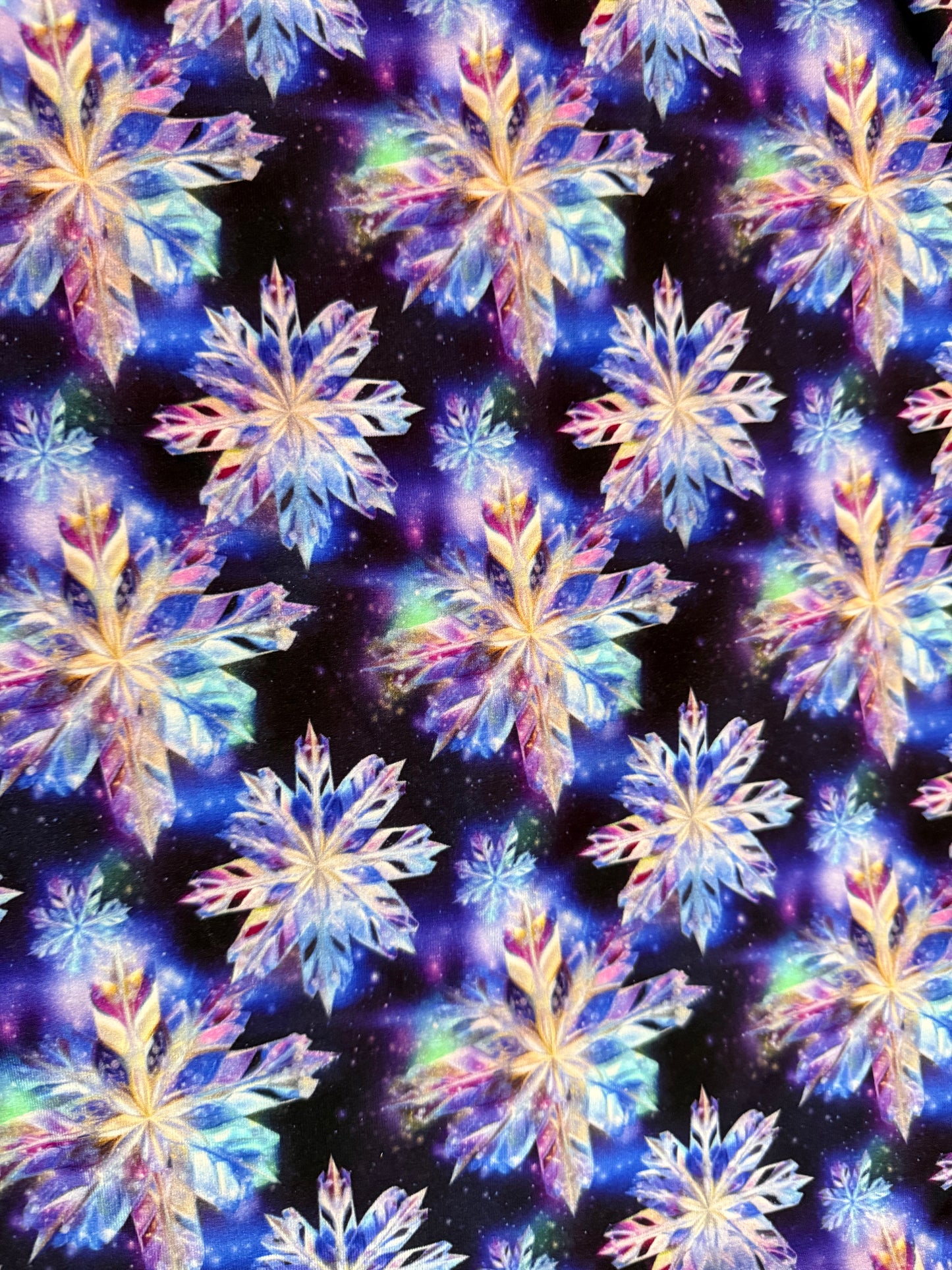 Bright blue snowflakes