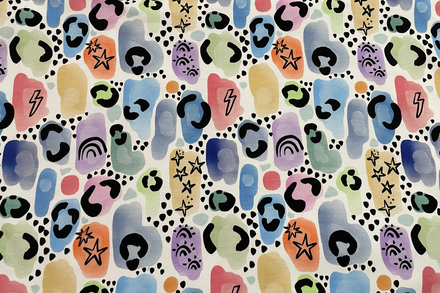 Multicoloured leopard splats