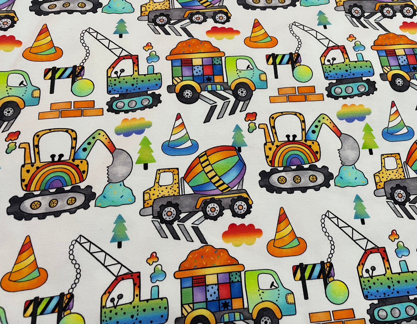 Multicoloured construction on white