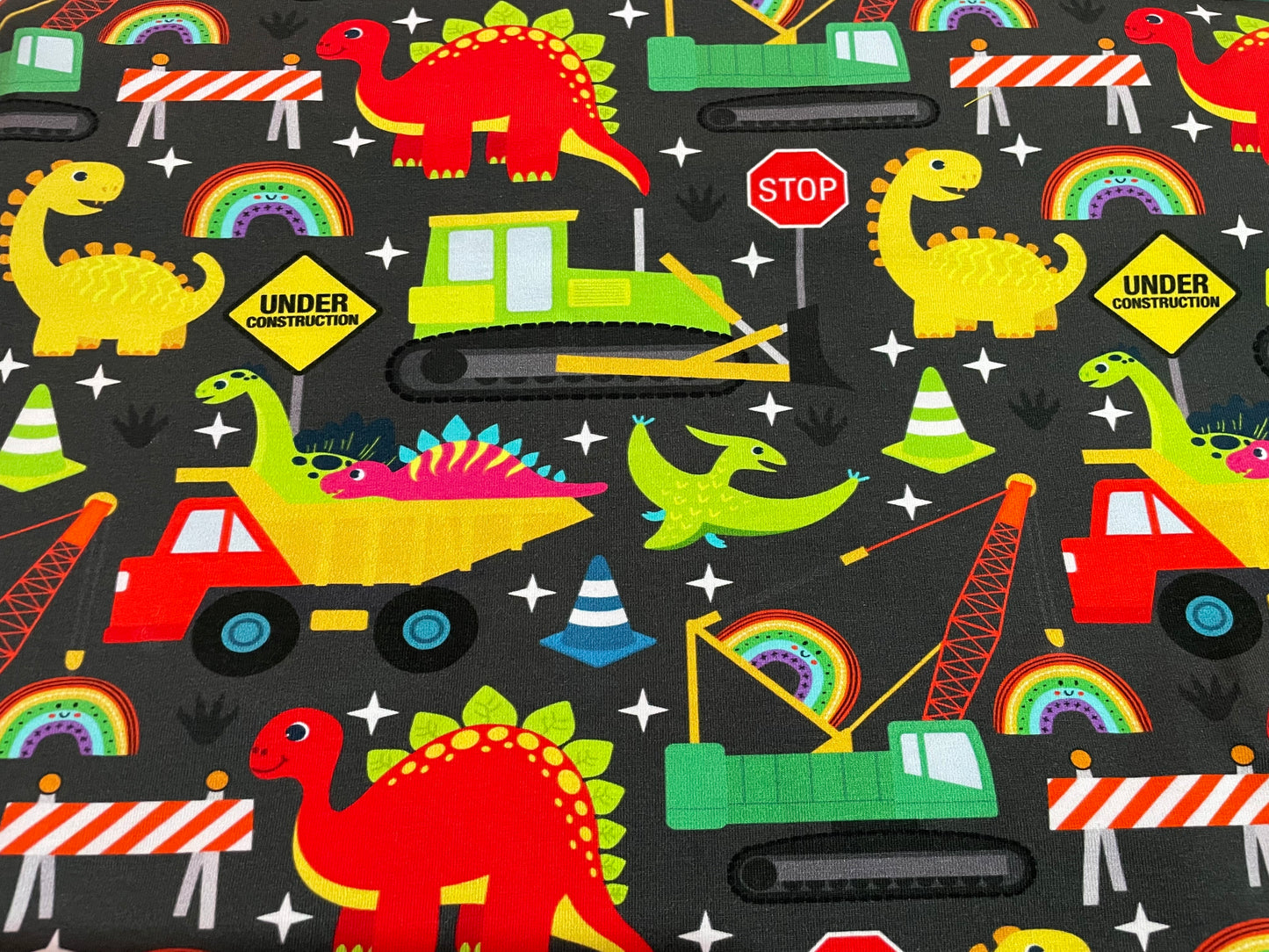 Dino construction on black