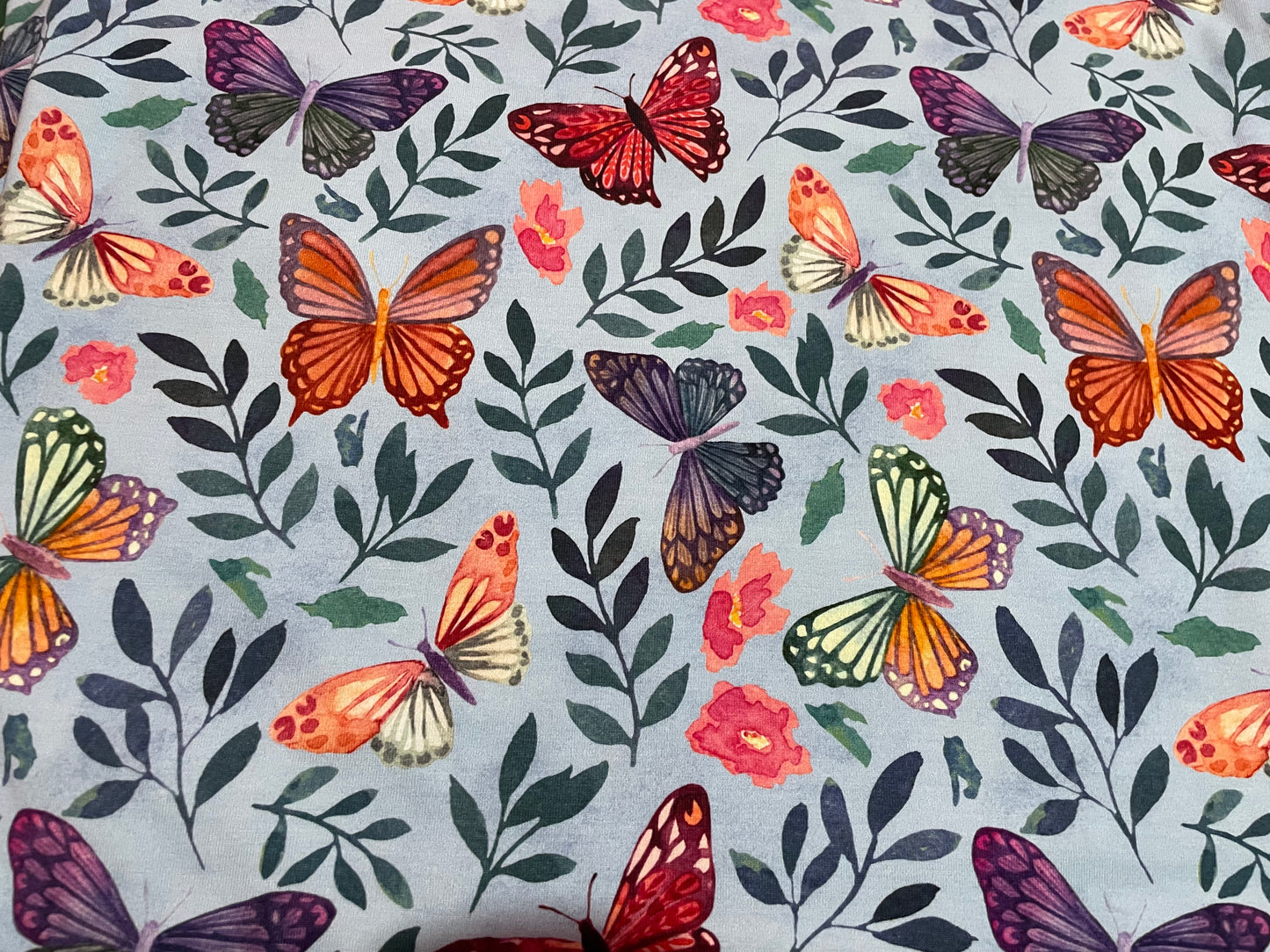 Butterflies on blue