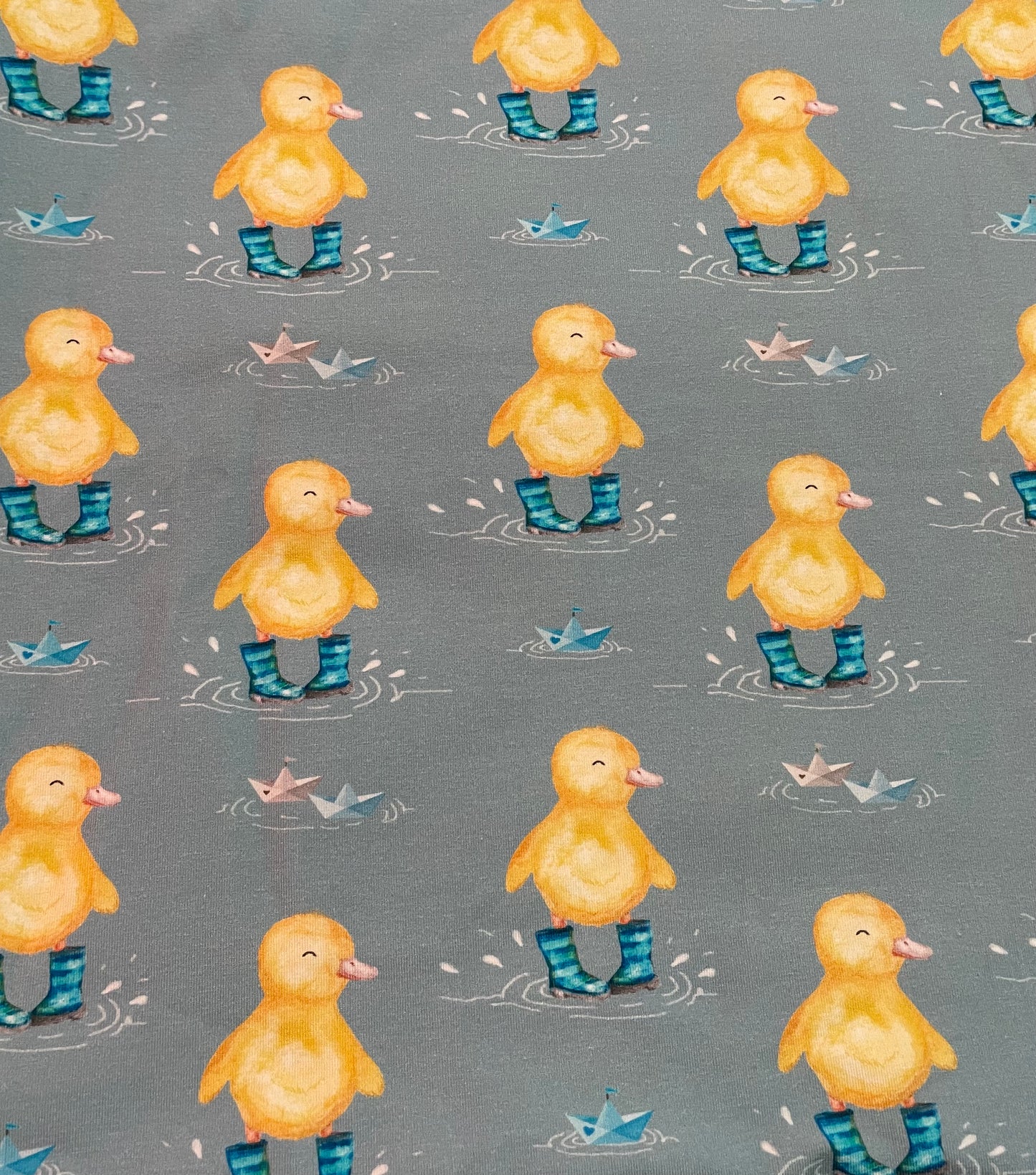 Ducks in wellies light blue 5y+