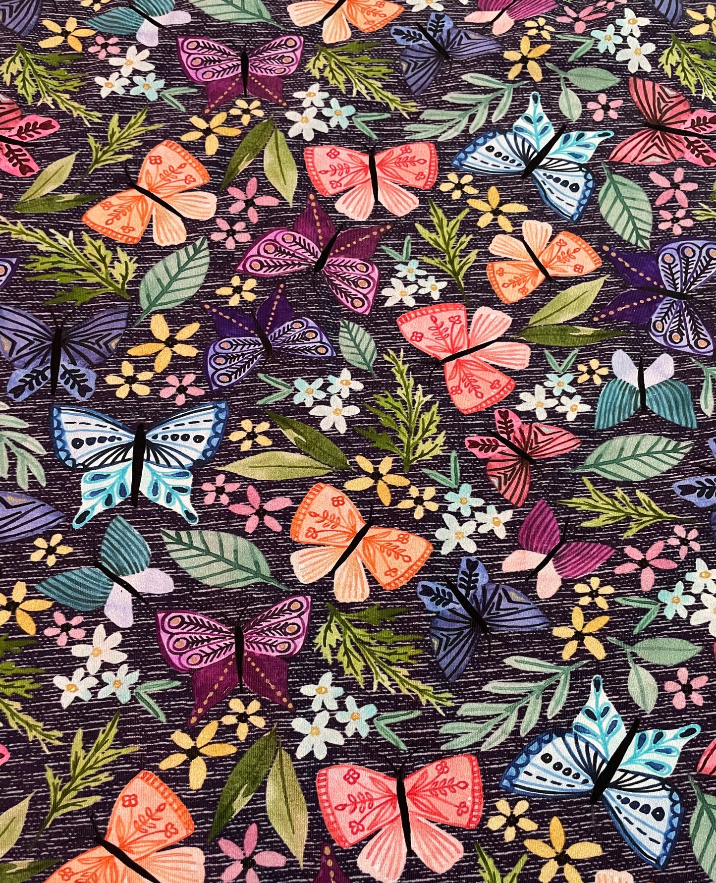 Butterflies denim sketch
