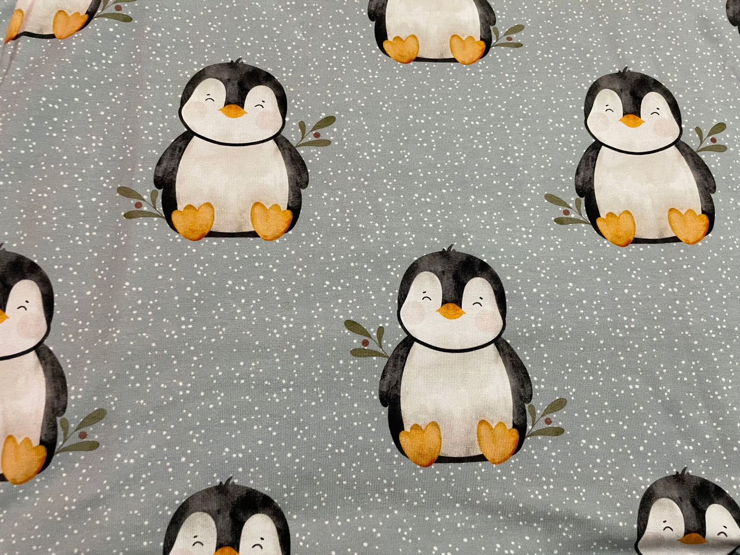 Percy penguin grey dots