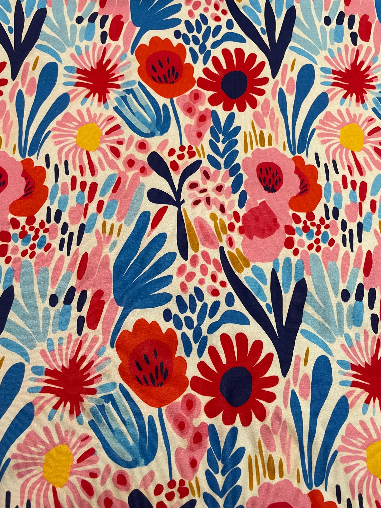 Pink and blue floral