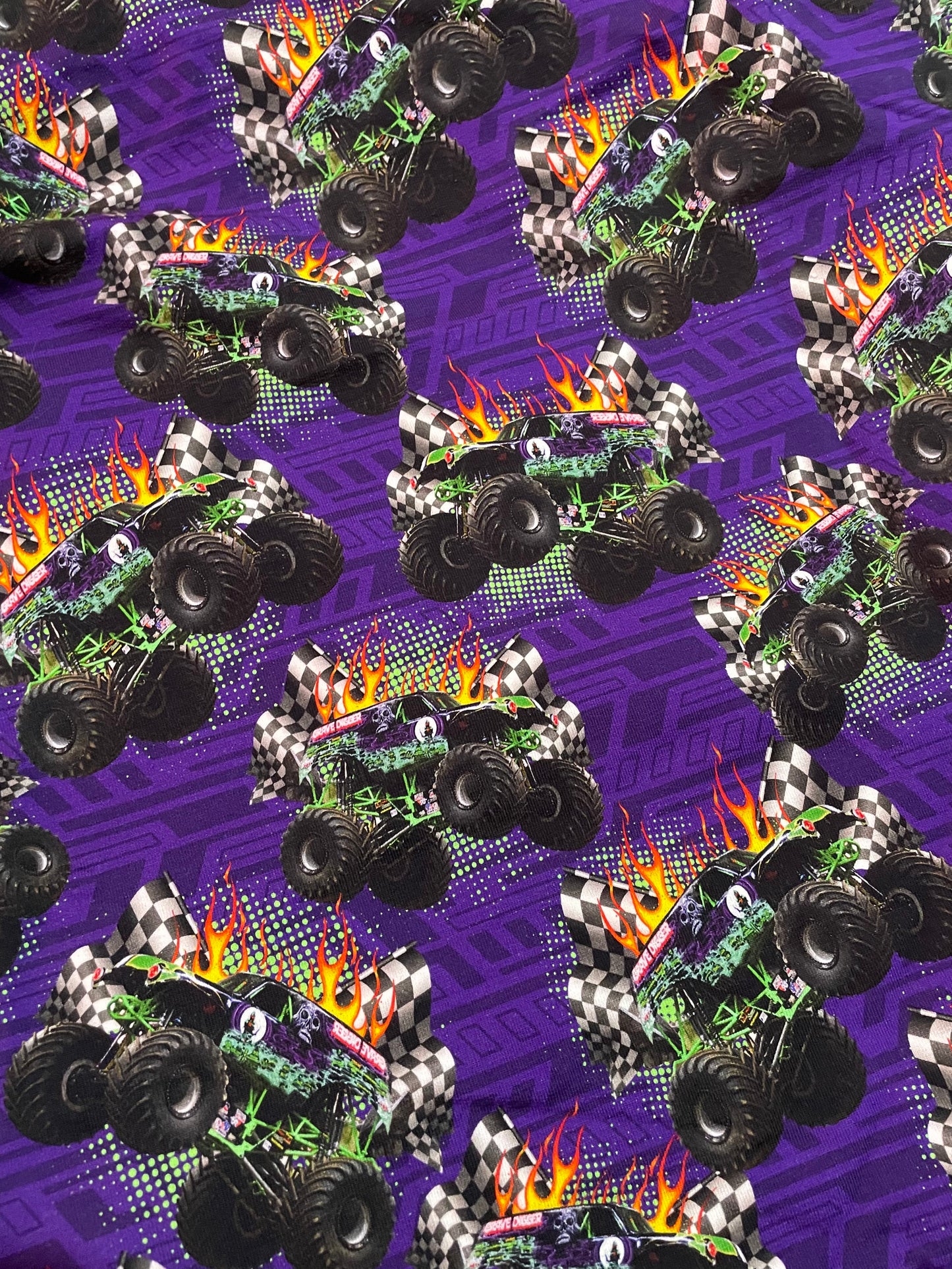 Monster trucks purple
