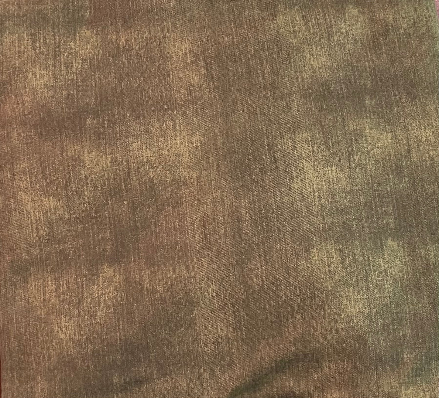 Army green denim look