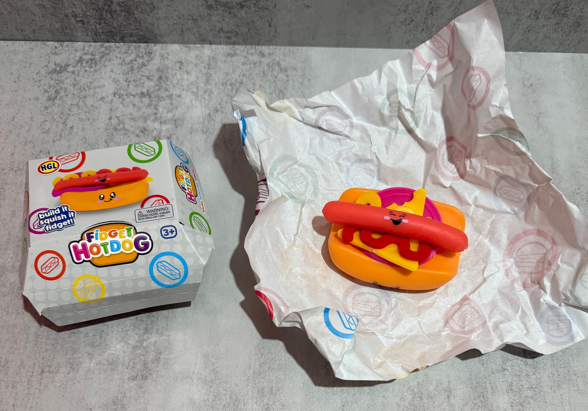 Fidget squishy hot dog