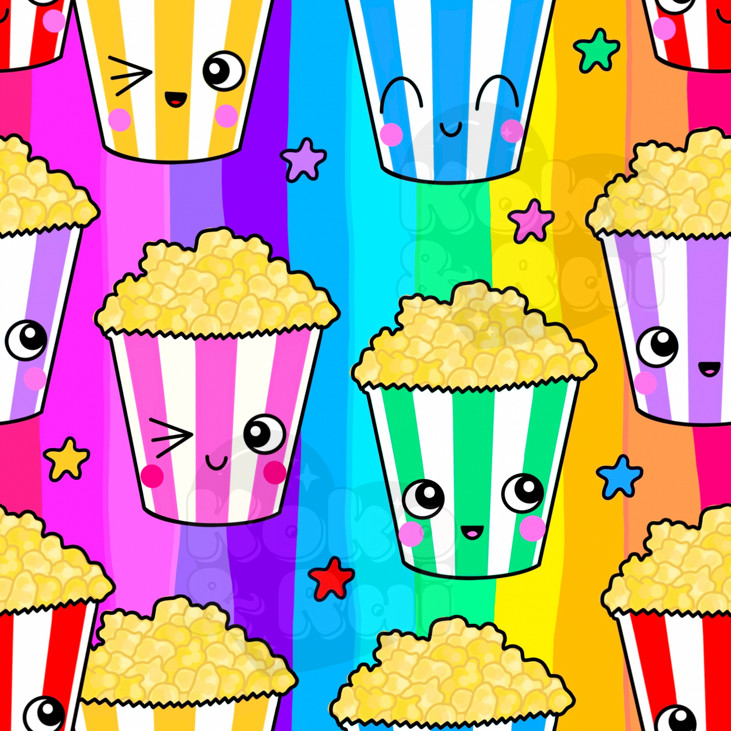 Popcorn rainbow stripes Preorder