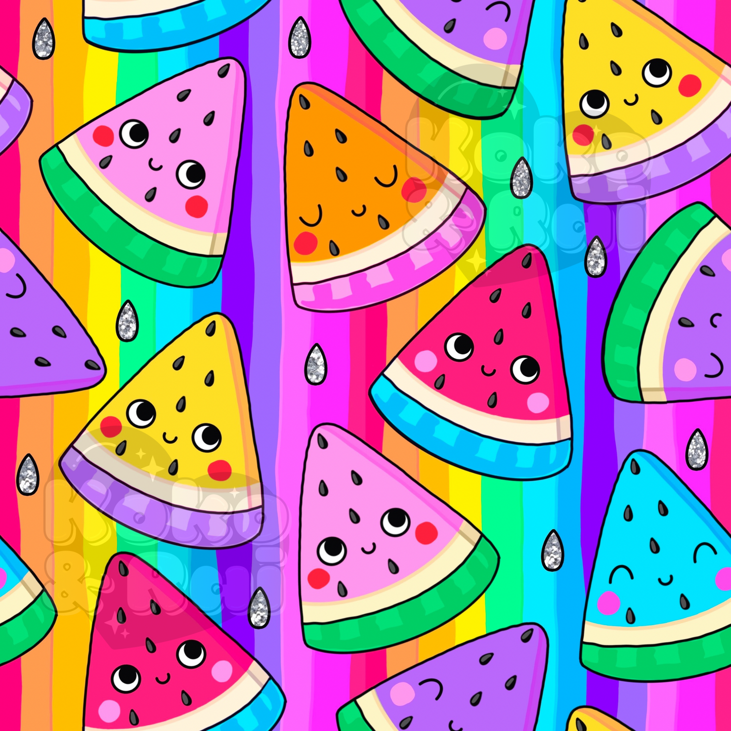 Watermelon rainbow stripe Preorder