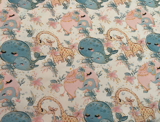 Pastel mom & baby animals