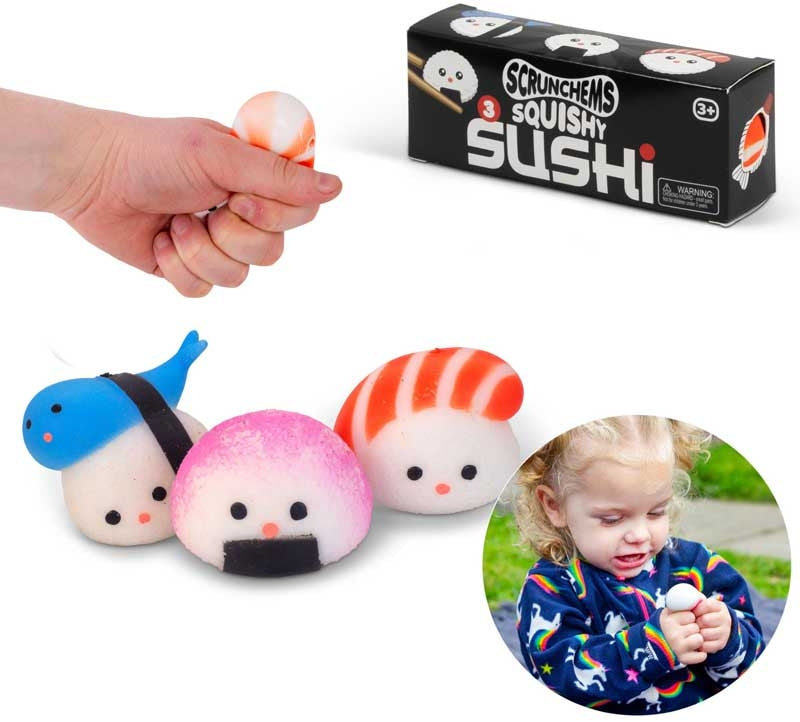 Scrunchems 3pk squishy sushi
