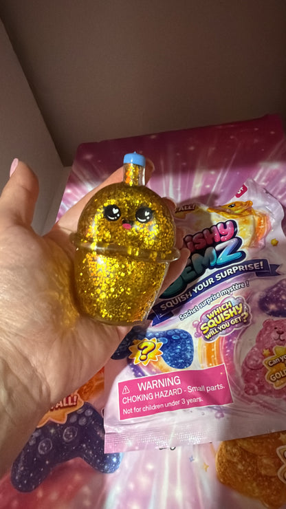RMS sparkly squishy cube