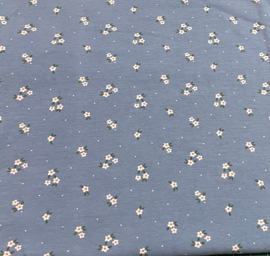 Dainty floral on blue