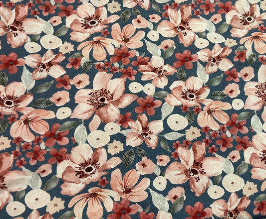 Berry floral - denim