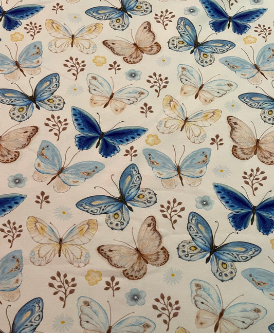 Butterflies on white
