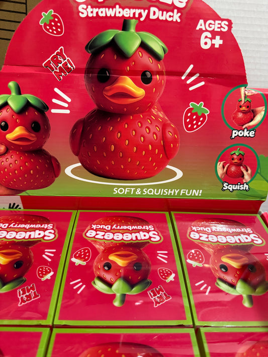 Large Strawberry Duck Squish