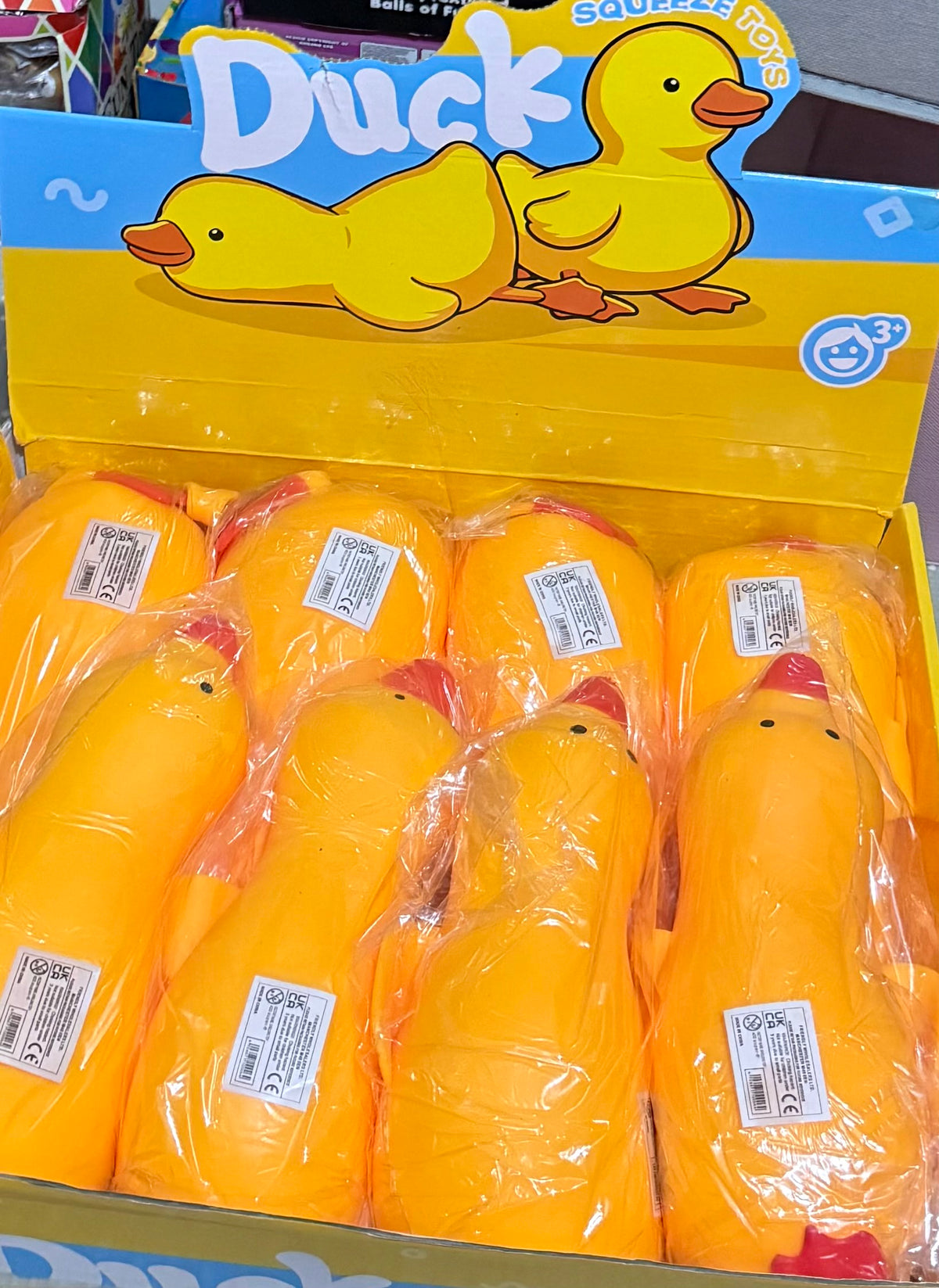 Jumbo yellow flying squishy duck