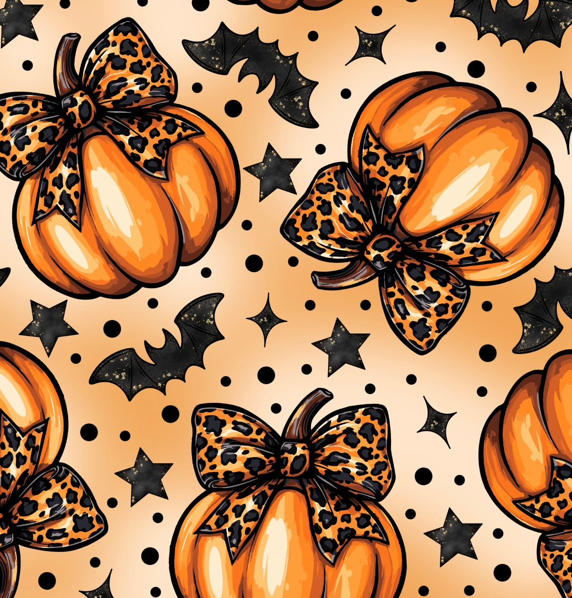 Leopard Pumpkin bats orange