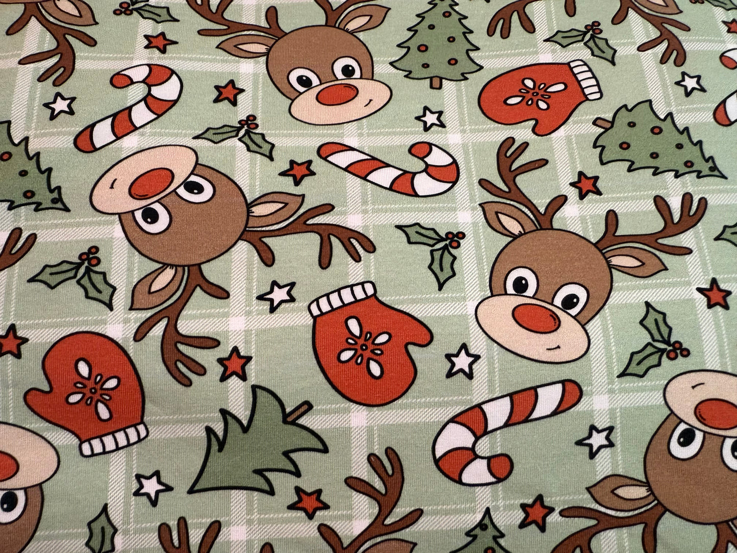 Reindeer on light green