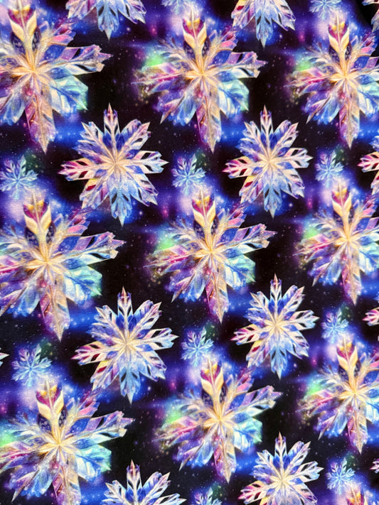 Bright blue snowflakes