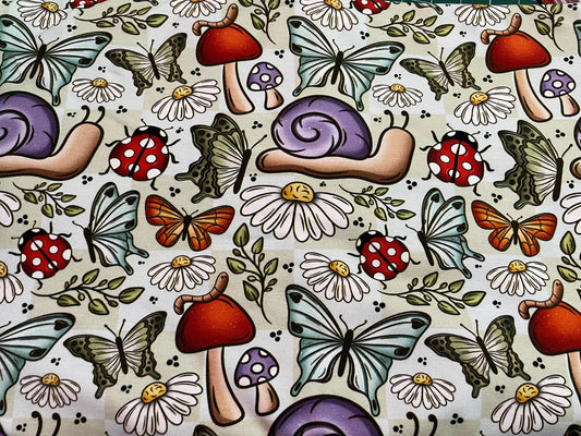 Woodland creatures green check