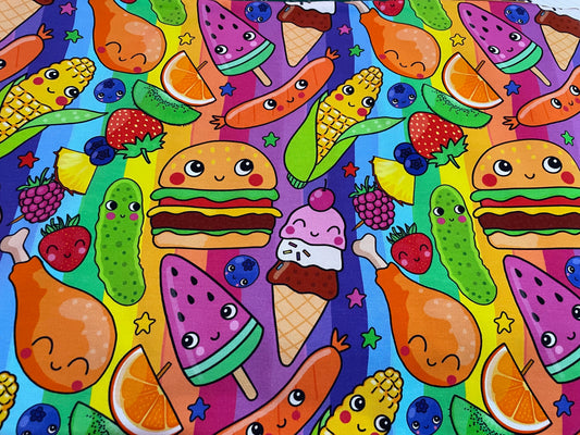 Summer food rainbow stripe
