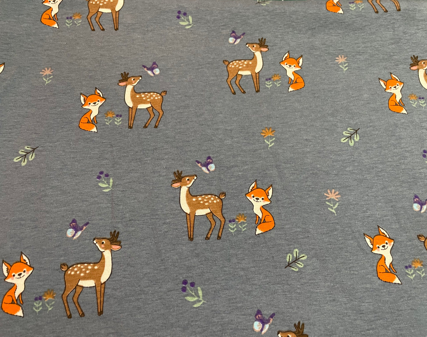 Fox, deer and butterfly
