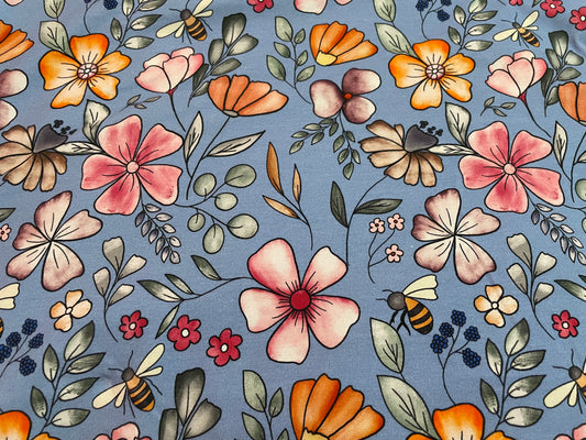 Flo floral blue