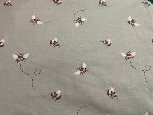 Bees on green