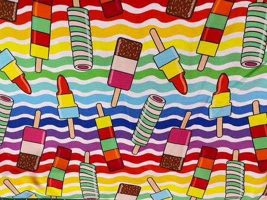 Ice lollies rainbow wave