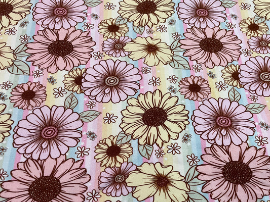 Pastel sunflower stripe