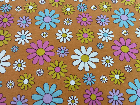 Daisies on orange