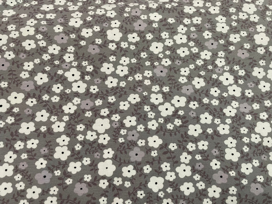 Floral on grey