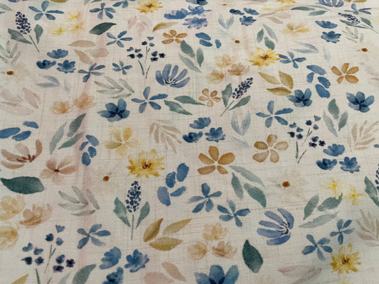 Floral on linen 5y+