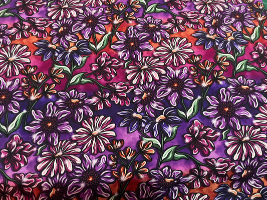 Purple/pink g&t floral