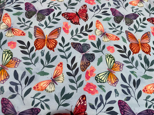 Butterflies on blue