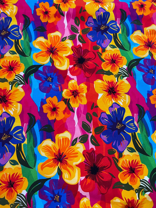 Watercolour rainbow floral