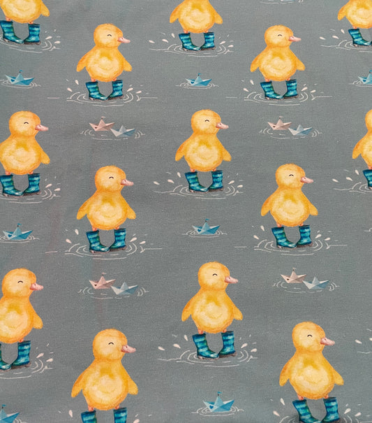 Ducks in wellies light blue 5y+