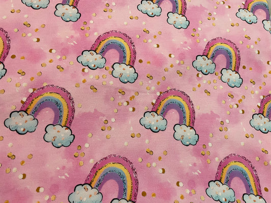 Rainbows on pink