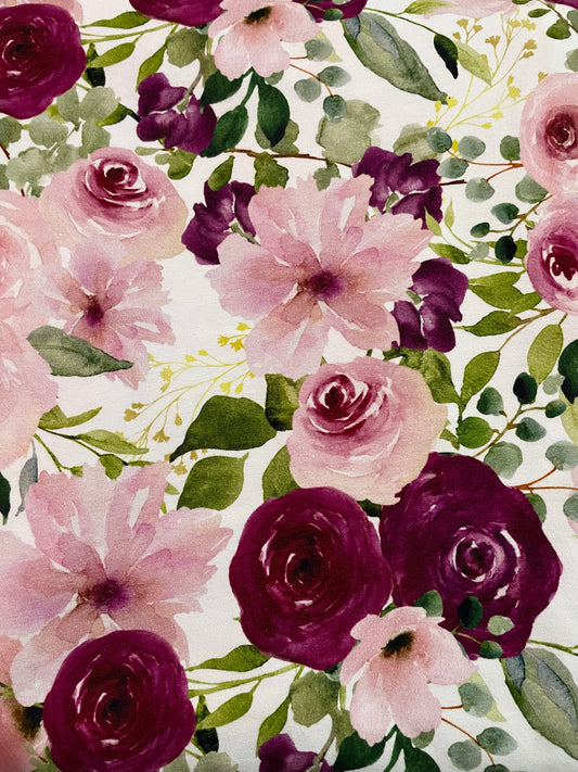 Pink and burgundy roses