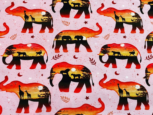 Sunset elephants