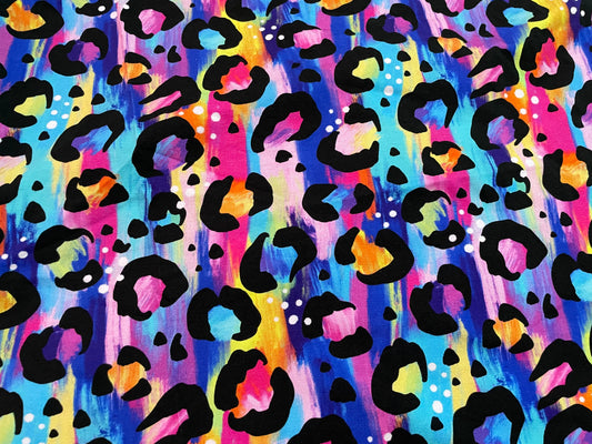 Rainbow leopard paint splash