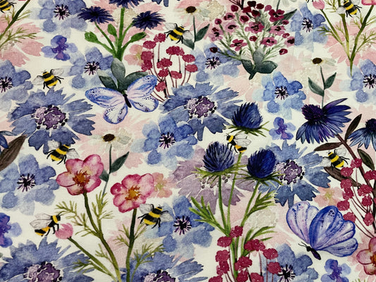 Lilac butterfly bee floral