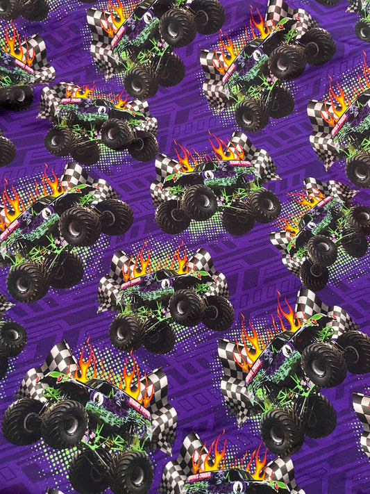 Monster trucks purple