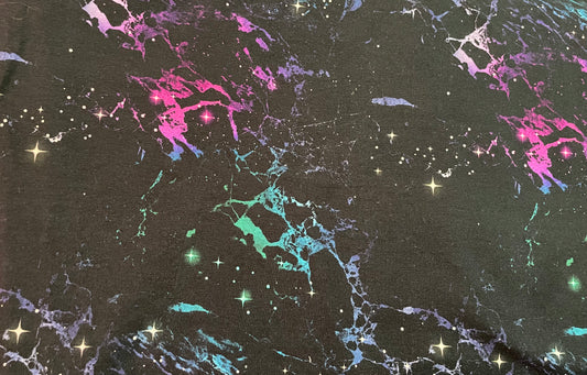 Pink/blue splat on black 5y+