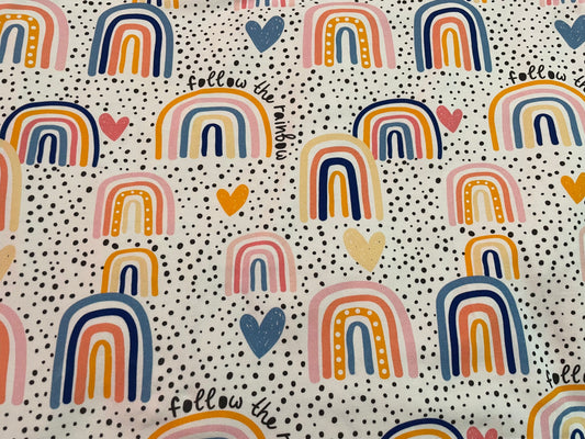 Follow the rainbow dots