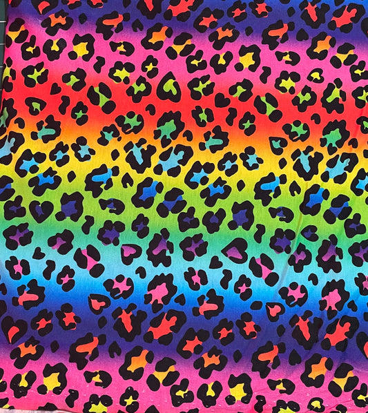 Bright rainbow leopard