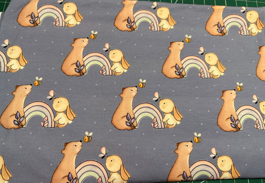 Bear and bunny rainbow