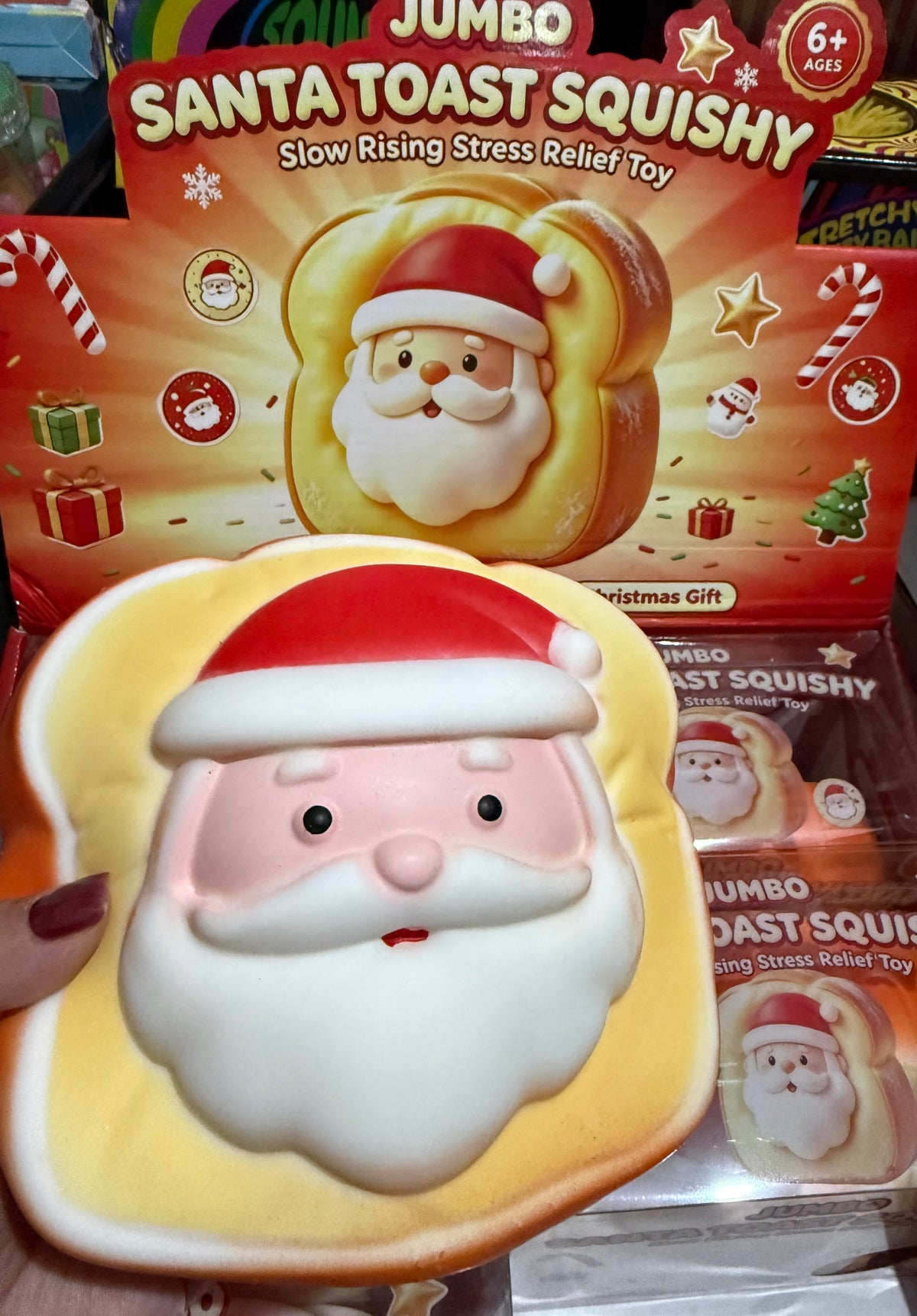 Jumbo squishy Santa Toast